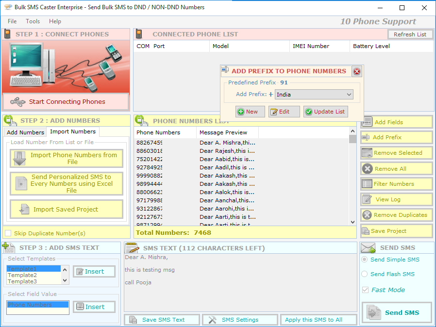 Bulk SMS Caster Professional