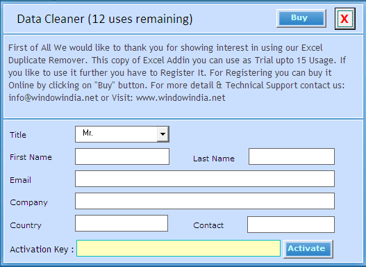 Excel Data Cleaner