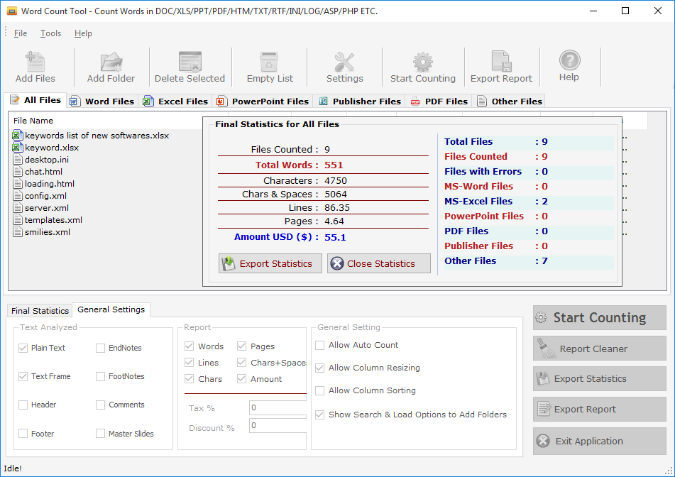 Word Count Tool