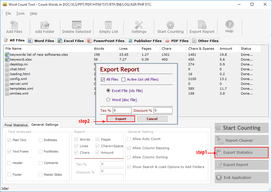 Word Count Tool